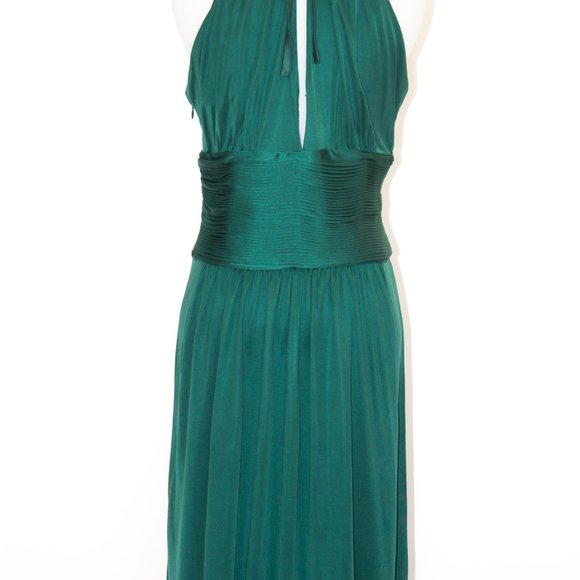 CYNTHIA STEFFE Green Halter Dress Size Medium New 275$ - Picture 3 of 3